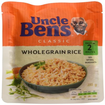 Uncle Ben's Express Wholegrain Rice 250 g (Pack of 6)