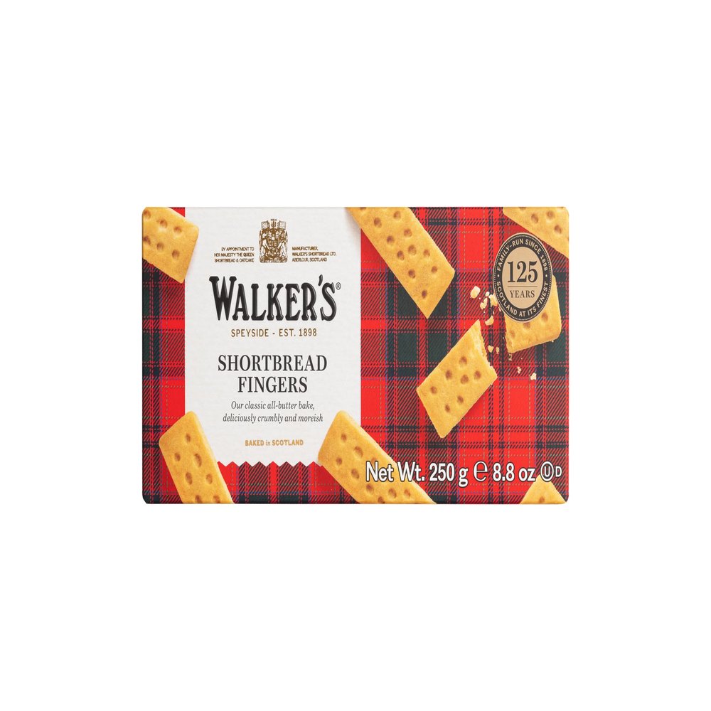 Walker's Shortbread Pure Butter Fingers  Traditional Scottish Shortbread Biscuits, 250g
