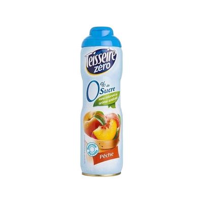 Teisseire Zero Sugar Syrup Peach 60cl (Pack of