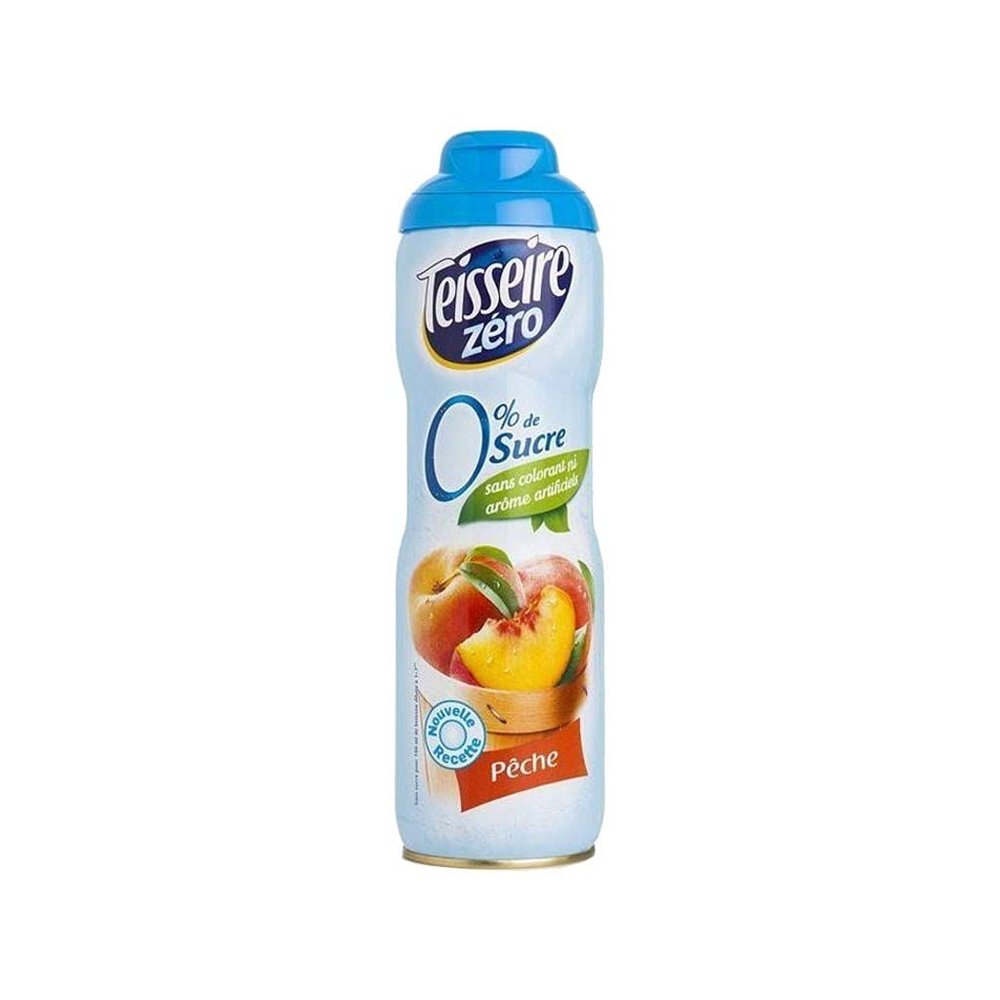 Teisseire Zero Sugar Syrup Peach 60cl (Pack of