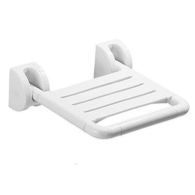 Wall-mounted Folding Shower Stool, Non-slip Heavy Duty Shower Chair, Suitable For Elderly People With Mobility Problems, Corridor Rest Bench, Yellow, White