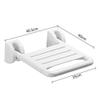 Wall-mounted Folding Shower Stool, Non-slip Heavy Duty Shower Chair, Suitable For Elderly People With Mobility Problems, Corridor Rest Bench, Yellow, White view 2