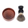 1pc Wooden Shaving Brush Bowl Soap Bowl Shave Mug Cream Soap Cup Males Shaving Accessories Perfect Gift for Male's Wet Shave view 3