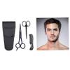 3pcs/set Beard Mustache Scissors and Comb Kit for Grooming and Trimming Facial Hair Mini Nose Scissors Portable Mustache Comb Male's Beard Care Products(black) view 4