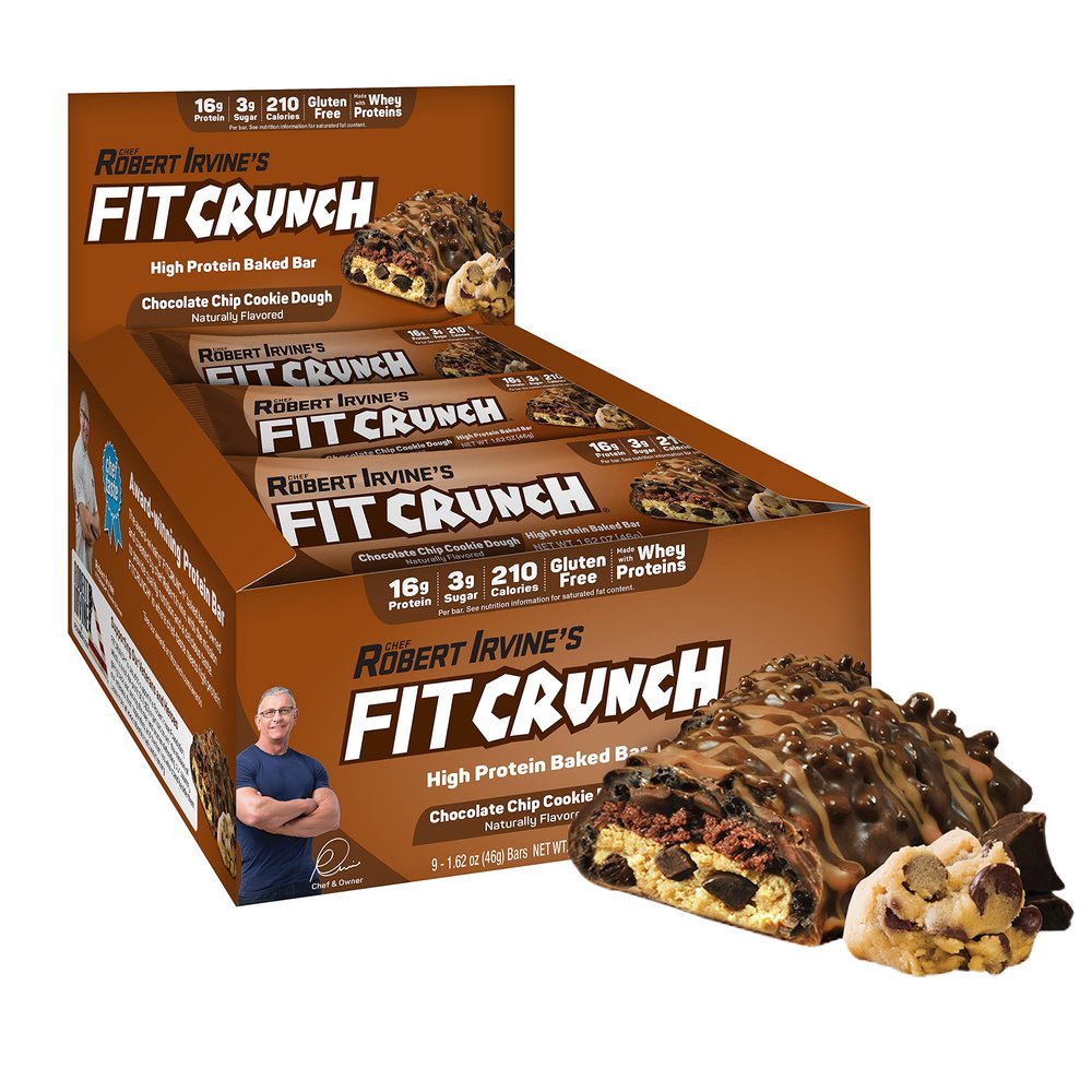 Fit Crunch Snack Size Protein Bar 9 Bars Chocolate Chip Cookie Dough
