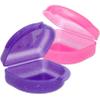 2 x Gum Shield Case - Mouthguard Box for Ortho Retainers, Sports Dental Appliances, Dentures & More (Glitter Pink & Glitter Purple) view 1