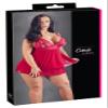 Cottelli Collection Babydoll With Half Open Cups Red, 4XL view 1