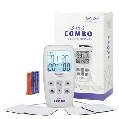 3-in-1 Combo TENS ELECTROTHERAPY - Digital TENS & EMS Machine | Drug-Free Natural Pain Relief | 3-in-1 Pain Relief, Rehabilitation & Massage | 22 Programmes | 2 Channels | 4 Electrodes