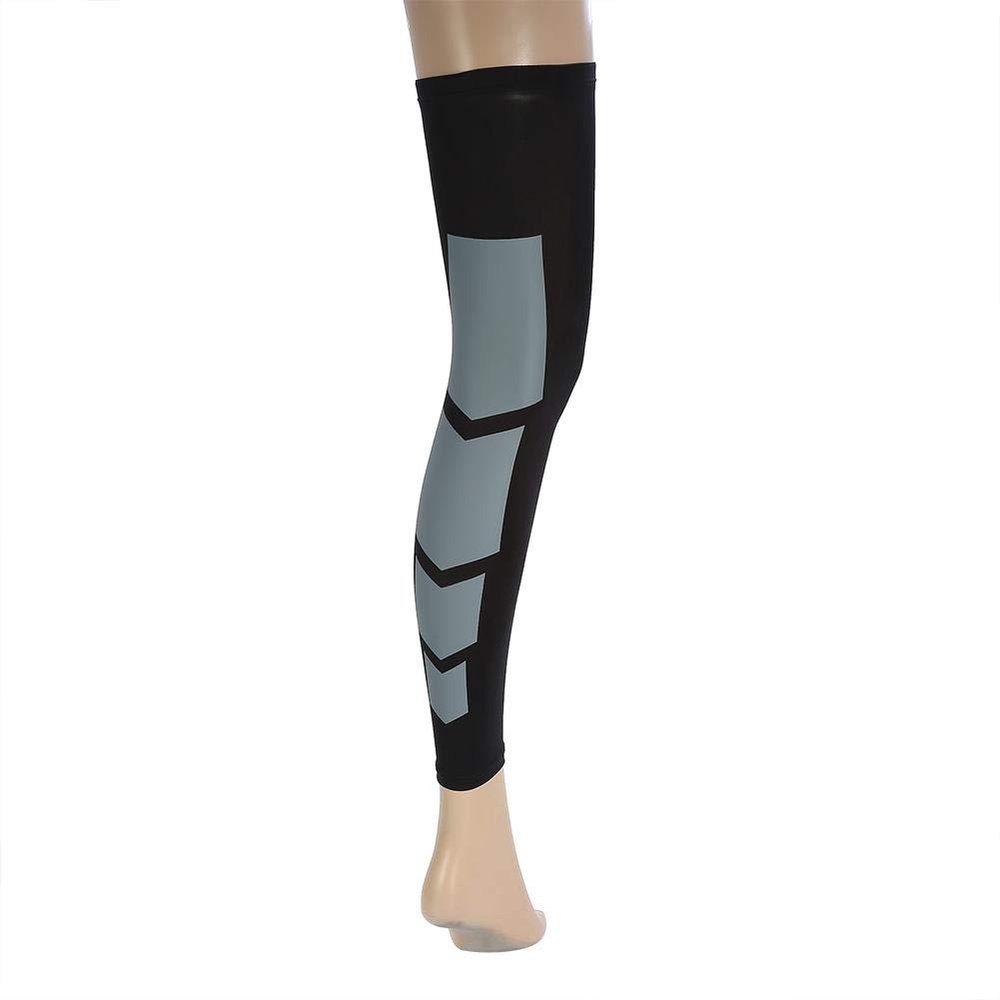 Tbest Leg Sleeve,1pc Calf Long Sleeve Non slip Support Sleeve Elastic Leg Compression Support Black, Blue, Red (optional)(M Black)