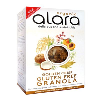 Alara Wholefoods Golden Crisp Granola Organic Gluten Free 325g,10204