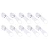 100pcs #5 Metal Zipper Slider Pulls for Coil Teeth - White view 1