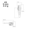 100pcs #5 Metal Zipper Slider Pulls for Coil Teeth - White view 2