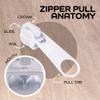 100pcs #5 Metal Zipper Slider Pulls for Coil Teeth - White view 3
