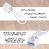 100pcs #5 Metal Zipper Slider Pulls for Coil Teeth - White view 4