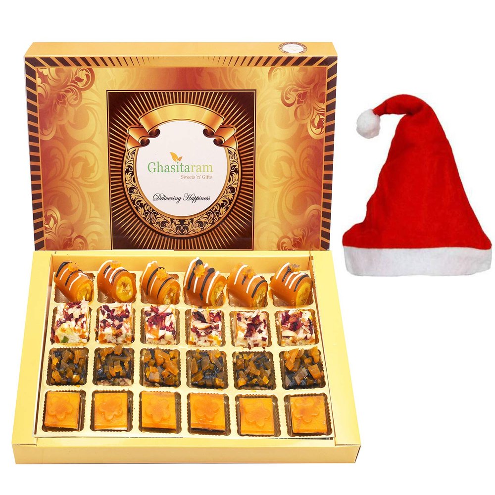 Ghasitaram Gifts Christmas Gifts - Assorted Mango Delight Sweets 24 pcs 650 GMS