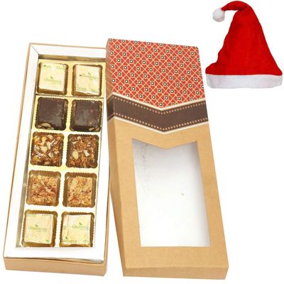Ghasitaram Gifts Christmas Gifts - 10 pcs Assorted Bites Kraft Box 250 GMS