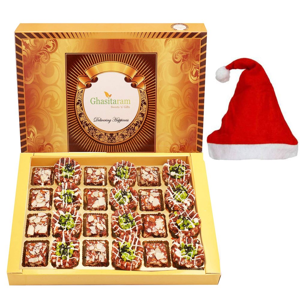 Ghasitaram Gifts Christmas Gifts - Assorted Anjeer Sweets 24 Pcs 600 GMS