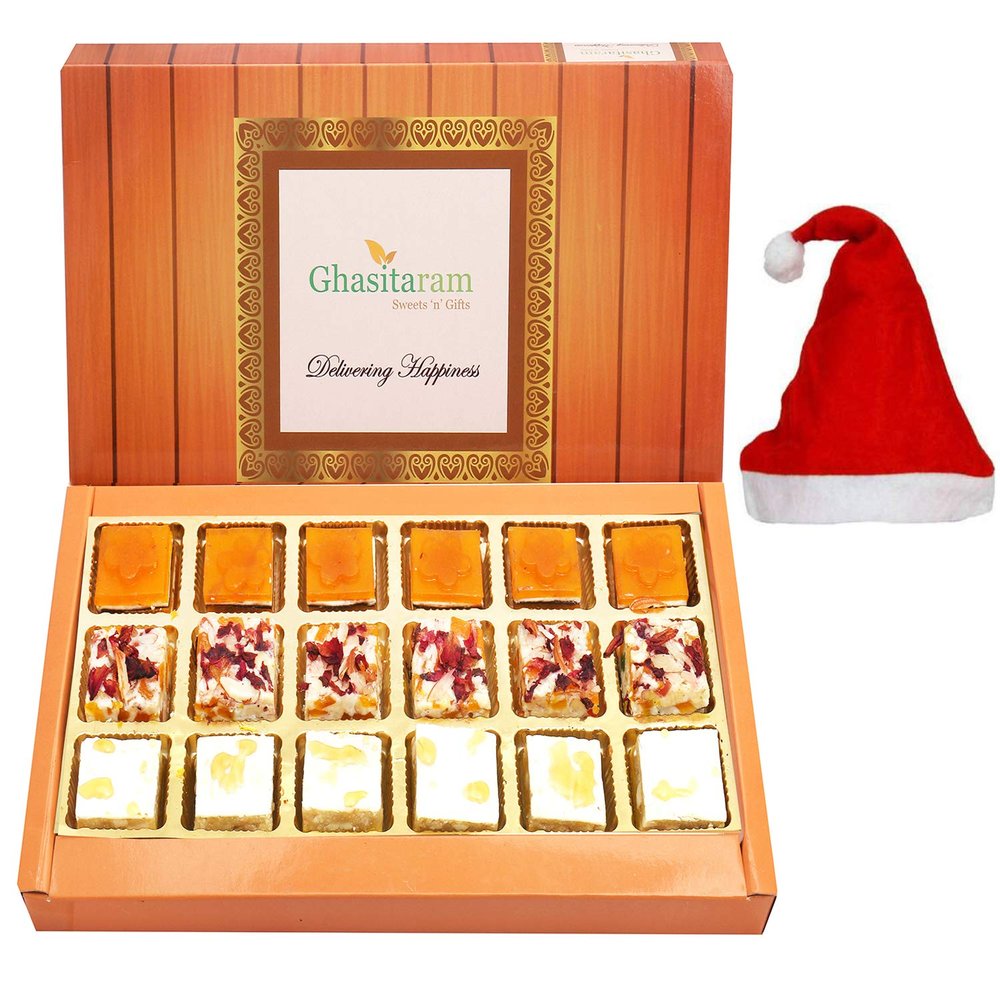 Ghasitaram Gifts Christmas Gifts - Choco Honey and Mango Delight Sweets 18 pcs 450 GMS
