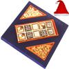 Ghasitaram Gifts Christmas Gifts - Blue Velvet Tray of Choco Dryfruit Bites 250 GMS , Almonds 100 GMS and Cashew Pouches 100 GMS view 1