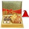 Ghasitaram Gifts Christmas Gifts - 6 Pcs Ghasitaram Special Bites 150 GMS ,Almonds 200 GMS, Cashews 200 GMS Pouches in Fancy Gift Box