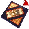 Ghasitaram Gifts Christmas Gifts - Blue Velvet Tray of Assorted Bites 250 GMS, Almonds 100 GMS and Cashew 100 GMS Pouches view 1