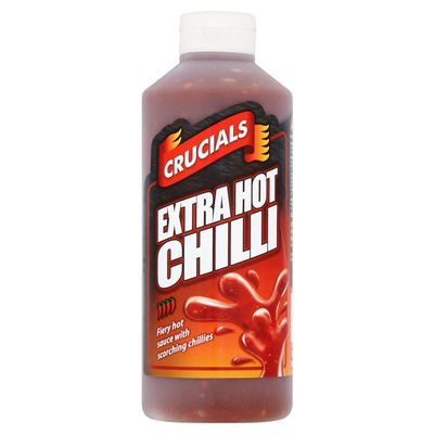 Crucials Extra Hot Chilli Squeezy Sauce 500ml (Pack of 3)
