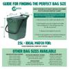 25 Litre x 200 Compostable Caddy Bags - Compost Bag Kitchen Food Waste Compost Liners 25L - EN 13432 - Compost Bag Pedal Bin Bags with Composting Guide - Kerbside Bin Liners view 3
