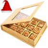 Ghasitaram Gifts Christmas Gifts - Golden Leather Finish 15 pcs Roasted Almond Bites Box view 1