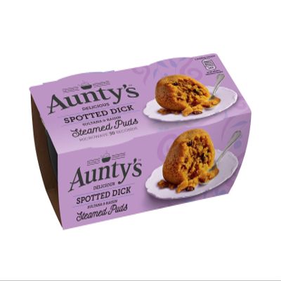 Aunty's Spotted Dick Steamed Puddings 6X (2x95g)