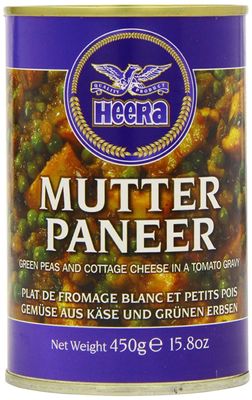 Heera Muttar Paneer (Peas & Cottage Cheese in a Tomato Gravy) - 450g - (Pack of 2)