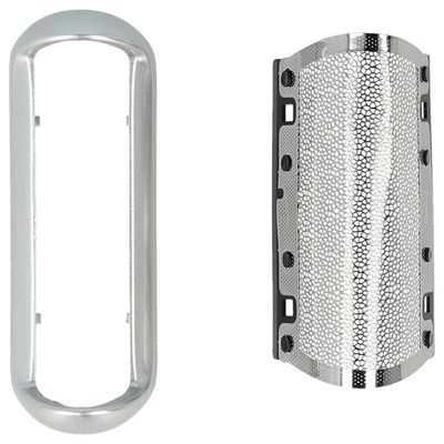 vhbw Replacement Shaver Foil Compatible with Braun Pocket P-80-1, P-90 Electric Shaver - with Frame, Silver