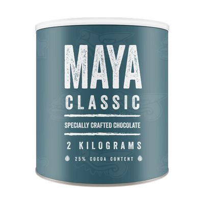 Maya Drinks Classic Hot Chocolate Cocoa Powder - Home, Cafe, Business Shop (Vegan, Gluten Free, No GMO's) (2KG Resealable Tub)