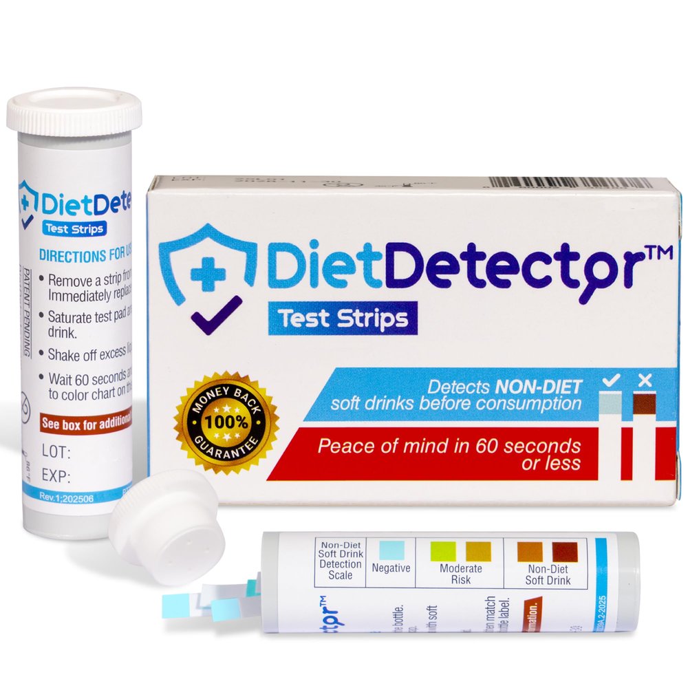 Diet Detector  40 Test Strips to Instantly Detect Non-Diet Soft Drinks Before Consumption | Perfect for Diabetics, Keto Diet, Low Sugar, Healthy Living, Blood Sugar Management