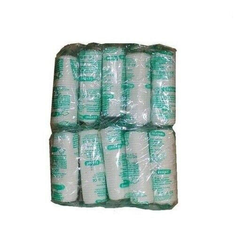 10 Bandages TEXPOL Chiffon Orillada For First Aid (10 M Of Long X 10 CM Wide)