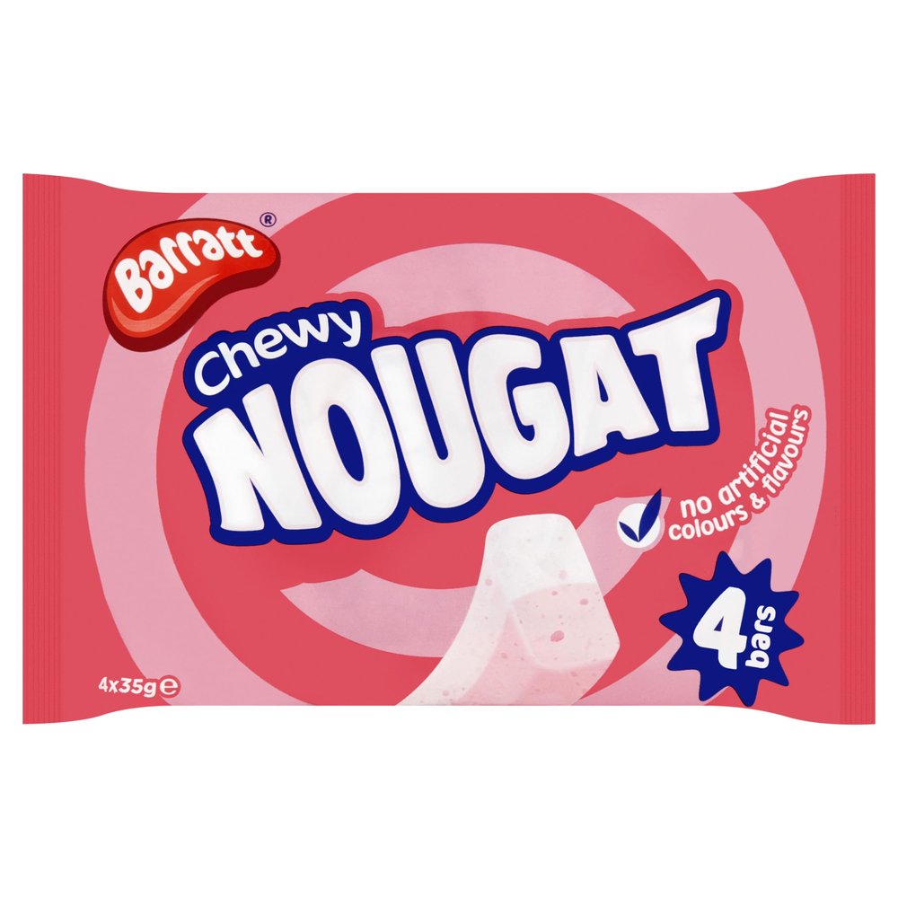 Barratt Chewy Nougat 4 x 35g Bars