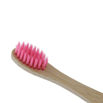 Bamboo Toothbrush Biodegradable Vegan Organic Kids Childrens Eco by Vivco (Pink)
