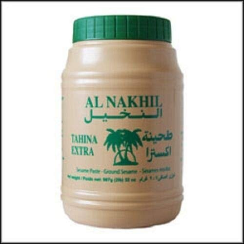Al Nakhil 100% Natural Tahina Tahini Ground Sesame Seeds Oil Paste 450g x 2 Jar