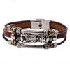 AchidistviQ Men's Vintage Punk Faux Leather Bracelet Dragon Head Charm Multilayer Bangle view 2