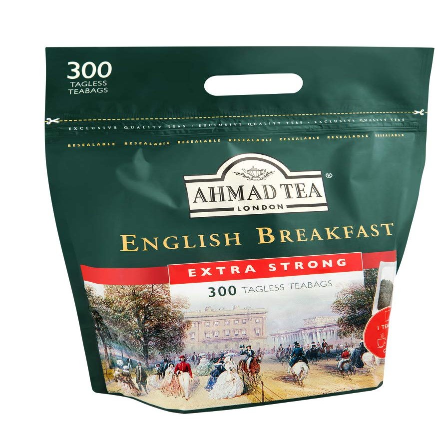 Ahmad Tea English Breakfast Tea extra strong - 300 Tagless Teabags