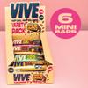 Vive Dark Chocolate Coated Mixed Box Protein Bites - Gluten Free and Vegan - High Fibre Mini Protein Bars - Pack of 6 view 3