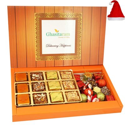 Ghasitaram Gifts Christmas Gifts Assorted Bites with Christmas Decor