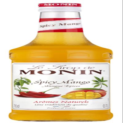 MONIN Premium Spicy Mango Syrup 700ml for Cocktails and Mocktails. Vegan-Friendly, Allergen-Free, 100% Natural Flavours and Colourings