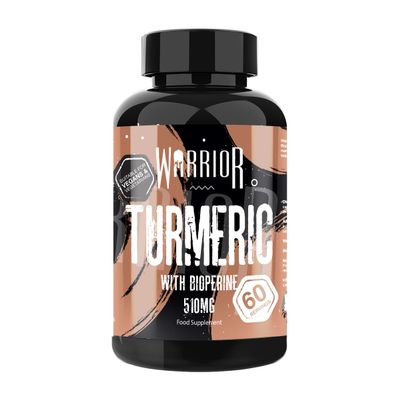 Warrior Turmeric Curcumin with Bioperine, 510mg  Turmeric and Black Pepper Capsules for Joint Health, Blood Sugar Balance, and Inflammation Relief  Immune System Booster Supplement  60 Tablets