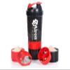ALRON FITNESS Custom Plastic Protein Shaker Bottle 500ml - Premium Gym Protein Shake Cup, Leak-Proof Flip Cap, Mixing Ball & Powder Storage, Perfect for Sports and Workout (16oz) (Red) view 1