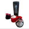 ALRON FITNESS Custom Plastic Protein Shaker Bottle 500ml - Premium Gym Protein Shake Cup, Leak-Proof Flip Cap, Mixing Ball & Powder Storage, Perfect for Sports and Workout (16oz) (Red) view 3