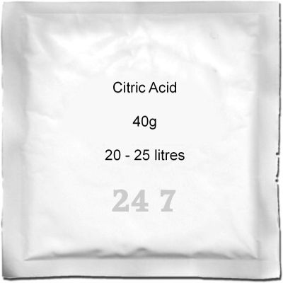 Citric Acid 40g (25L) Sachet - for Homebrew Wine & Cider Making
