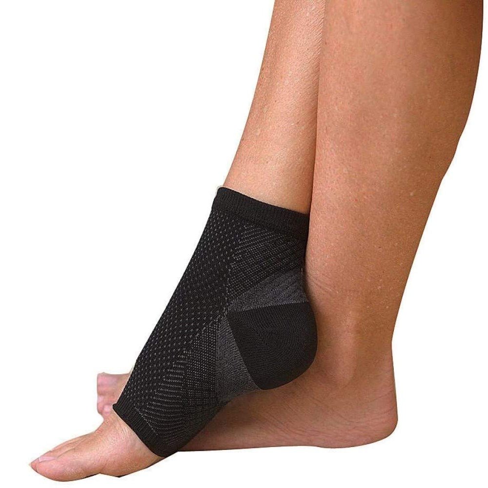 Ankle and Arch Support Compression Socks | Plantar Fasciitis Toe Less Socks by SDA DIRECT (1PAIR - 2PCS, Large: UK 10-12.5)