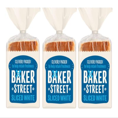Baker Street White Sliced Bread 550g Pack of 3
