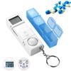 GHzzY Weekly Pill Box with Timer Reminder - 7-Day 28 Compartment Pill Container for Home & Travel - Medicine Organizer with Alarm,White view 2