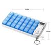 GHzzY Weekly Pill Box with Timer Reminder - 7-Day 28 Compartment Pill Container for Home & Travel - Medicine Organizer with Alarm,White view 4